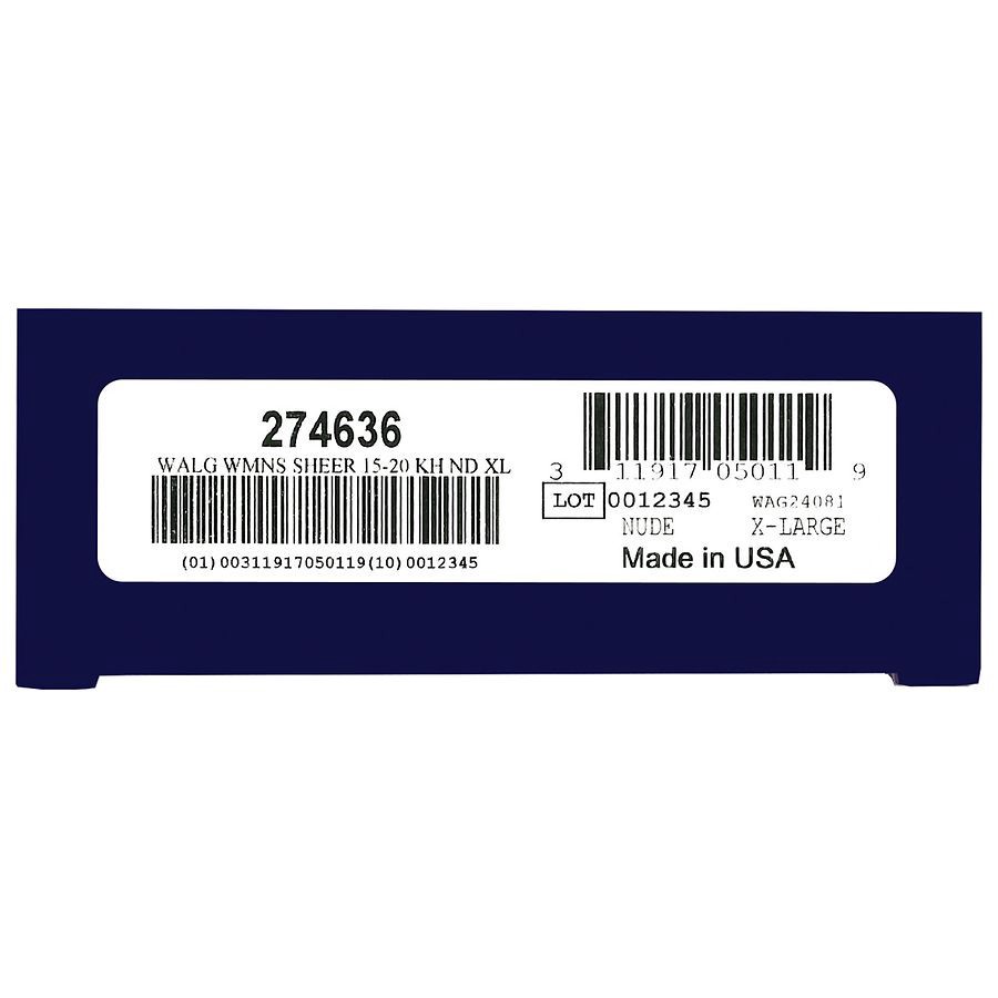 slide 4 of 5, Walgreens Women's Ultra Sheer Compression Stockings, Knee High Nude, XL