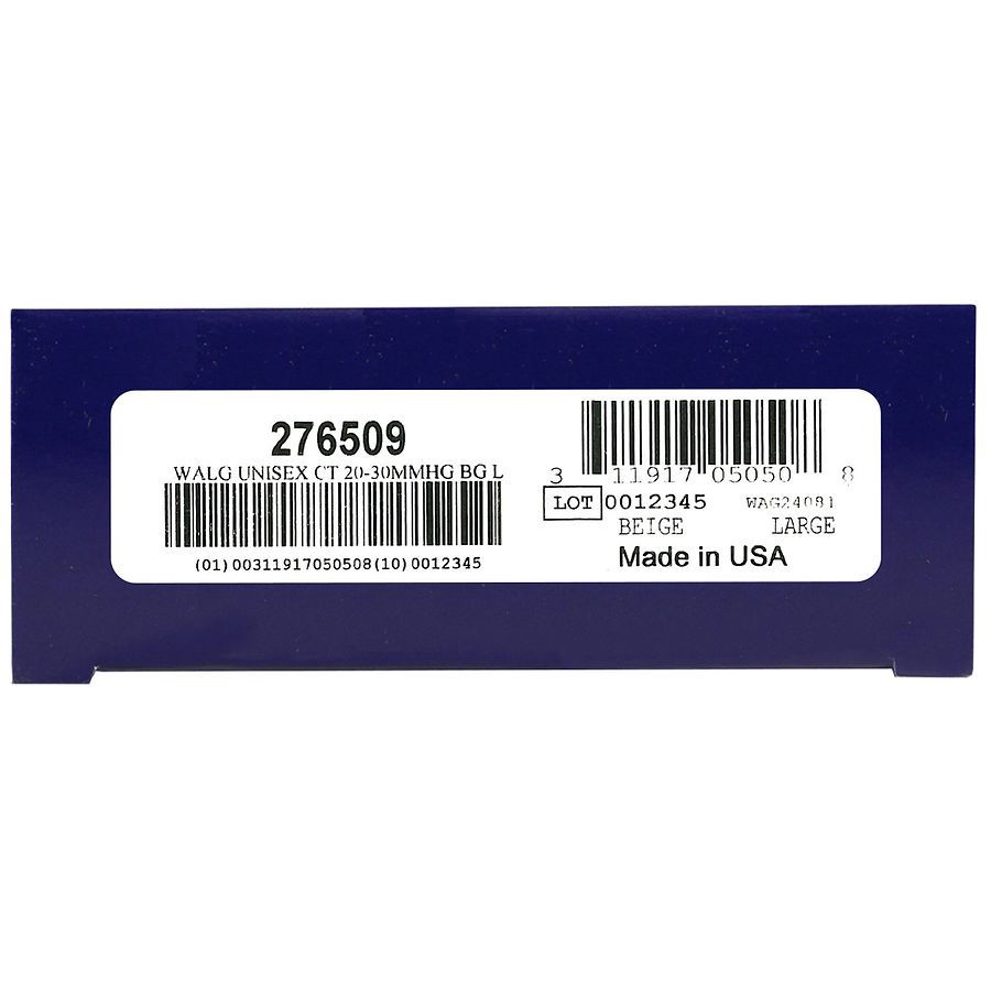 slide 3 of 5, Walgreens Microfiber Compression Socks, Knee High Beige, LG