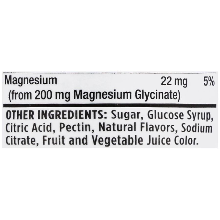 slide 2 of 5, Walgreens Magnesium Glycinate Gummies Natural Sour Grape, 60 ct