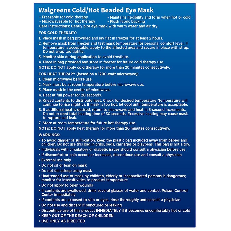 slide 2 of 2, Walgreens Cold/Hot Gel Beaded Eye Mask, 1 ct