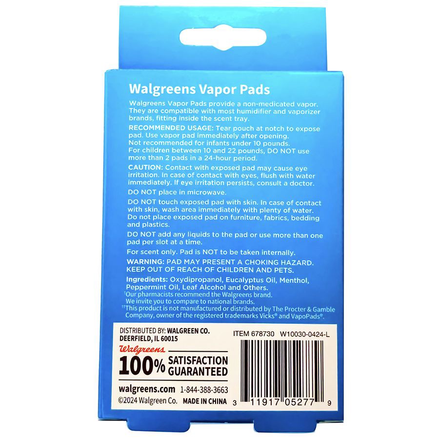 slide 2 of 2, Walgreens Vapor Pads, 12 ct