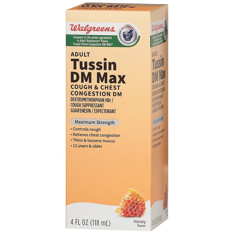 slide 2 of 5, Walgreens DM MAX COUGH CONGESTION, 4 oz
