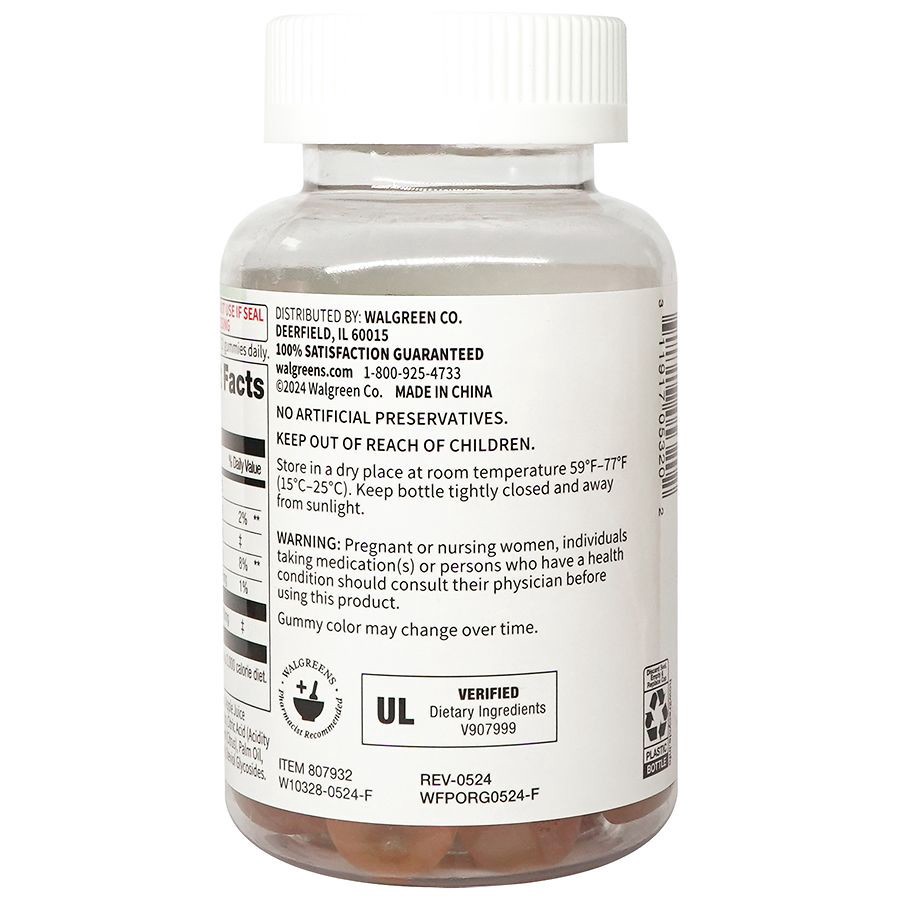 slide 3 of 3, Walgreens Free & Pure Manuka Honey Gummy Natural Citrus, 60 ct