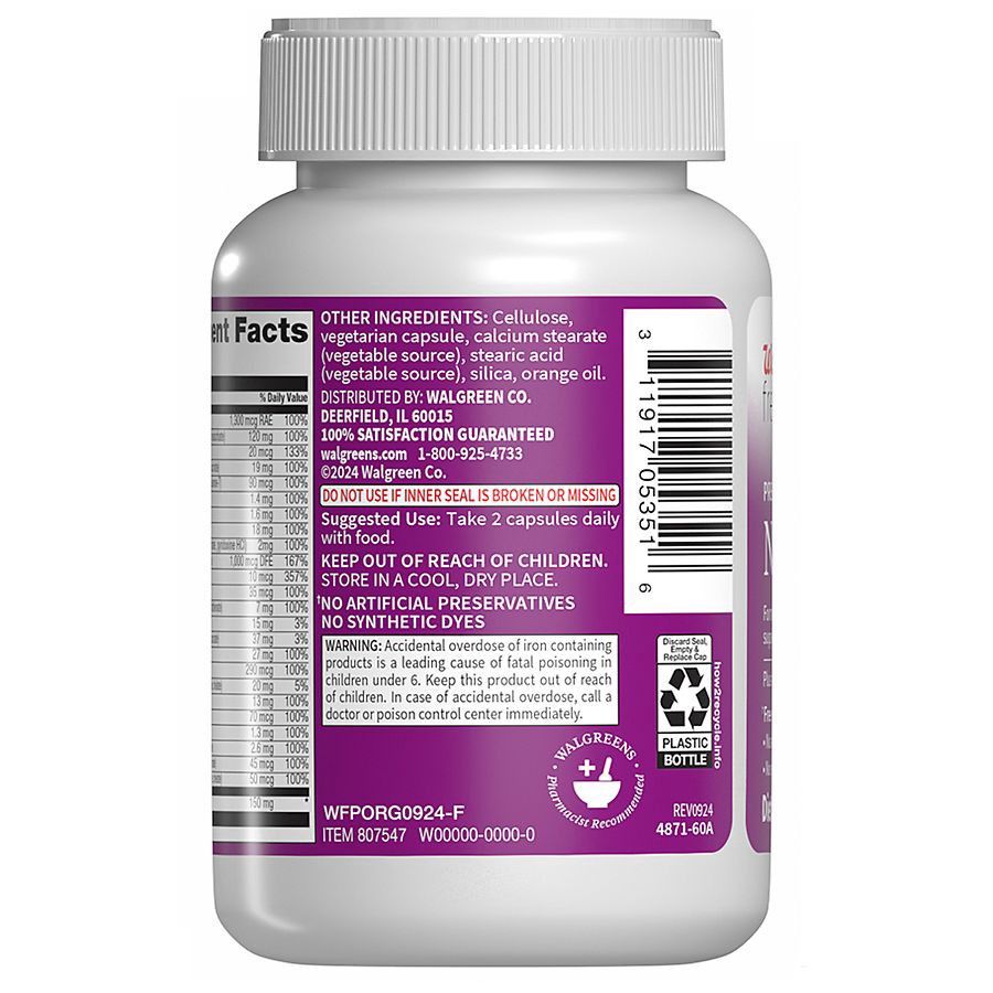 slide 3 of 3, Walgreens Prenatal 1st Trimester Nausea Support, 60 ct