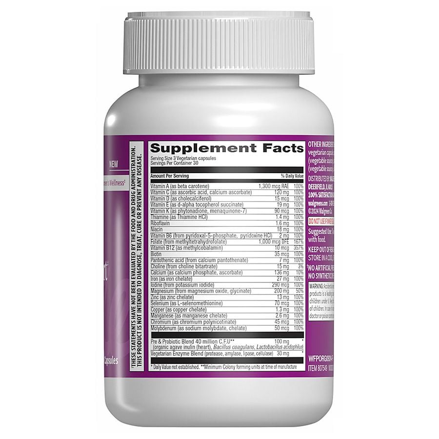 slide 2 of 3, Walgreens Prenatal 3rd Trimester Digestive Probiotic Support, 90 ct