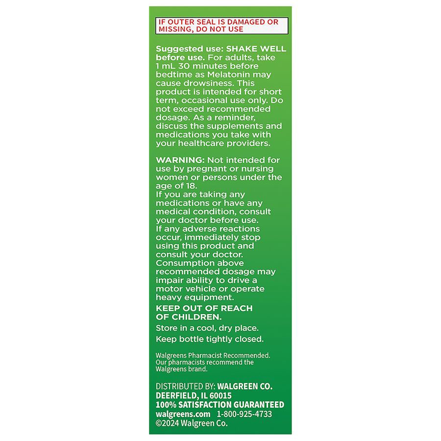 slide 4 of 5, Walgreens Liquid Melatonin Berry, 2 fl oz