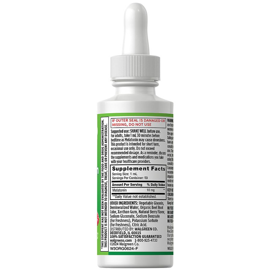 slide 2 of 5, Walgreens Liquid Melatonin Berry, 2 fl oz