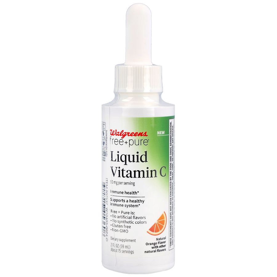 slide 2 of 5, Walgreens Free & Pure Liquid Vitamin C Natural Orange, 2 fl oz