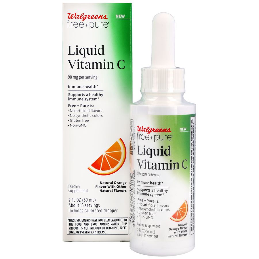 slide 4 of 5, Walgreens Free & Pure Liquid Vitamin C Natural Orange, 2 fl oz