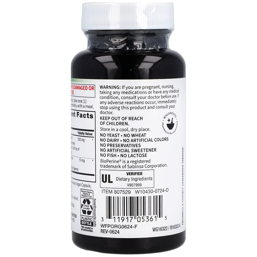 slide 4 of 5, Walgreens Free & Pure Lion's Mane Mushroom Capsules, 60 ct