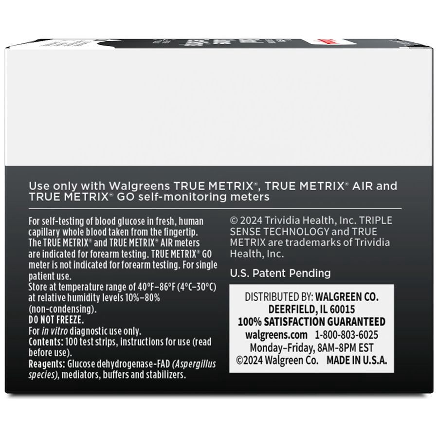 slide 2 of 3, Walgreens True Metrix Test Strips, 100 ct