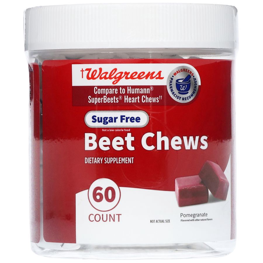 slide 3 of 5, Walgreens Beet Chews Pomegranate, 60 ct