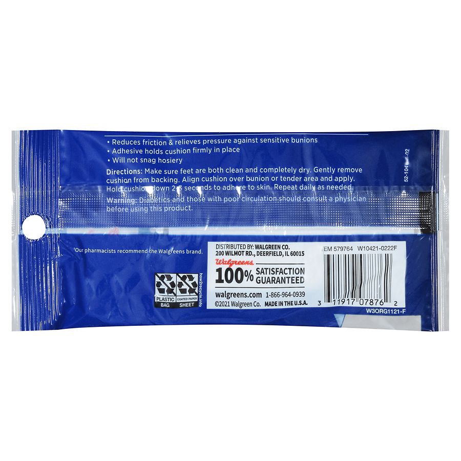 slide 3 of 5, Walgreens Bunion Cushions, 6 ct