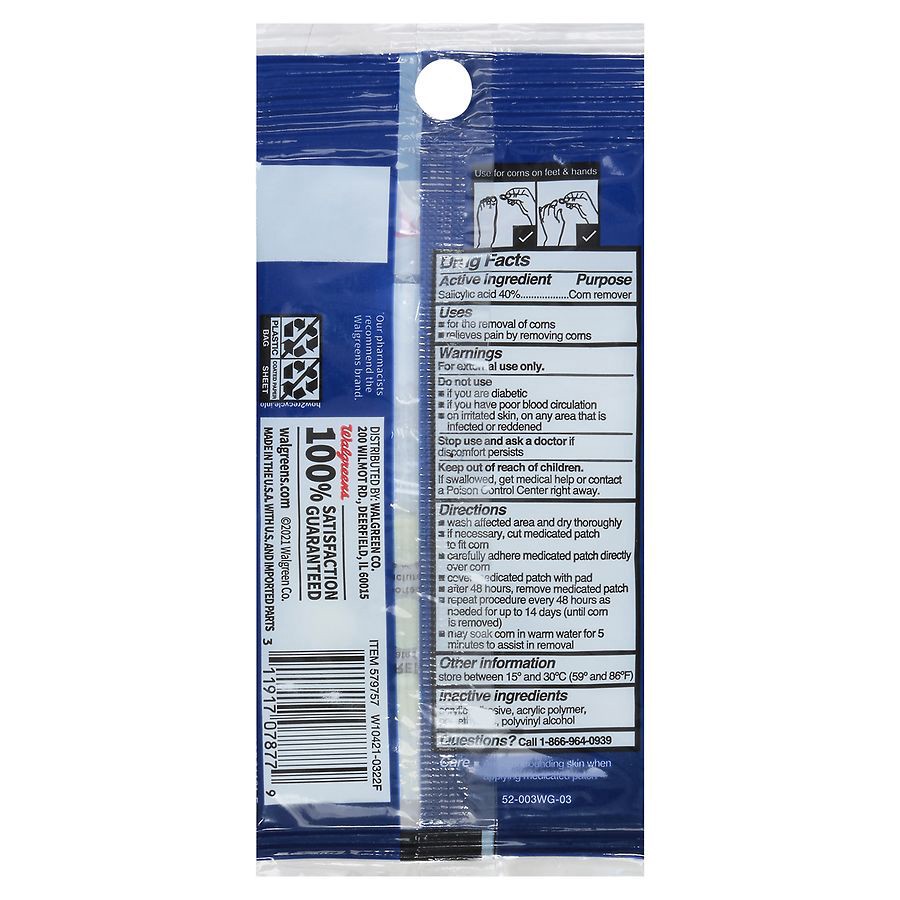 slide 5 of 5, Walgreens Medicated Corn Removers Patches, 9 ct