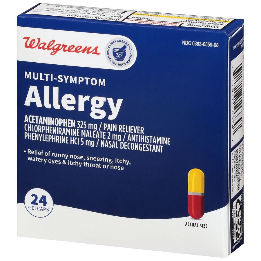 slide 2 of 5, Walgreens Multi-Symptom Fast-Release Allergy Gelcaps, 24 ct