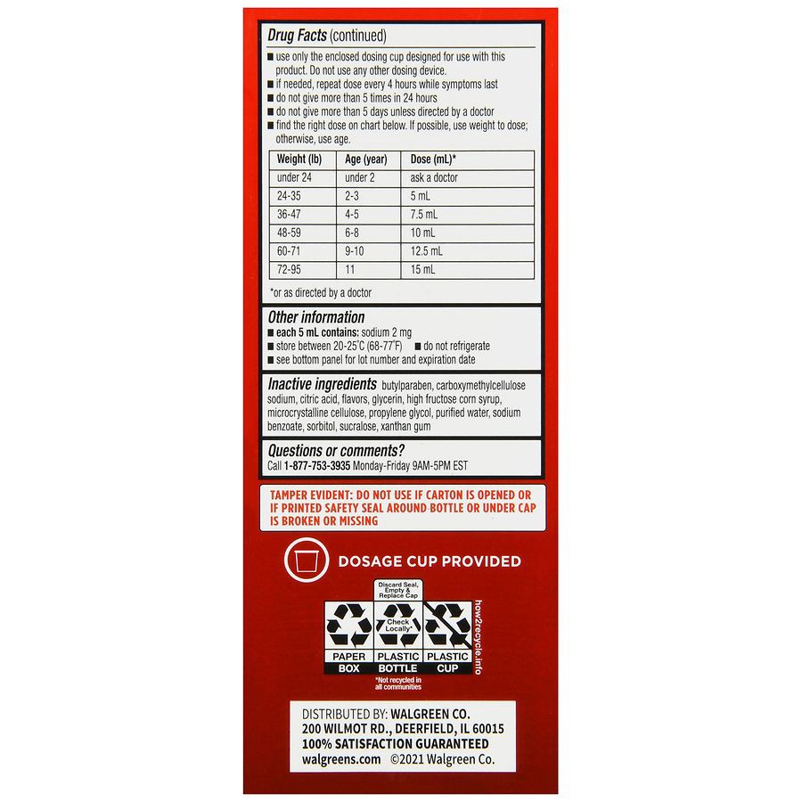 slide 2 of 5, (Max 3) Walgreens Children's Dye-Free Pain & Fever Grape Flavor Liquid, 4 fl oz