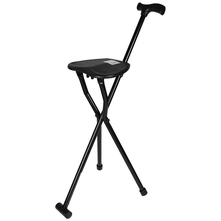 slide 4 of 5, Walgreens Cane with Folding Seat, 1 ct