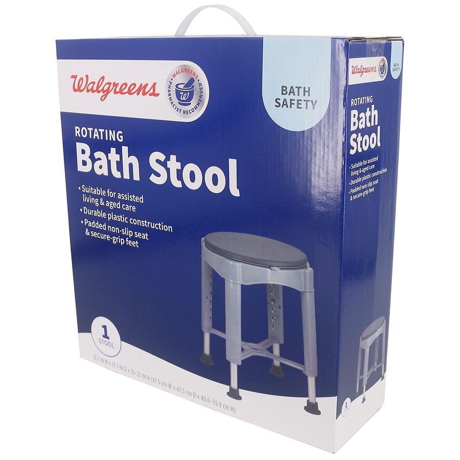 slide 2 of 5, Walgreens Bath Stool w/Rotating Seat, 1 ct