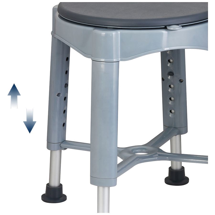 slide 3 of 5, Walgreens Bath Stool w/Rotating Seat, 1 ct