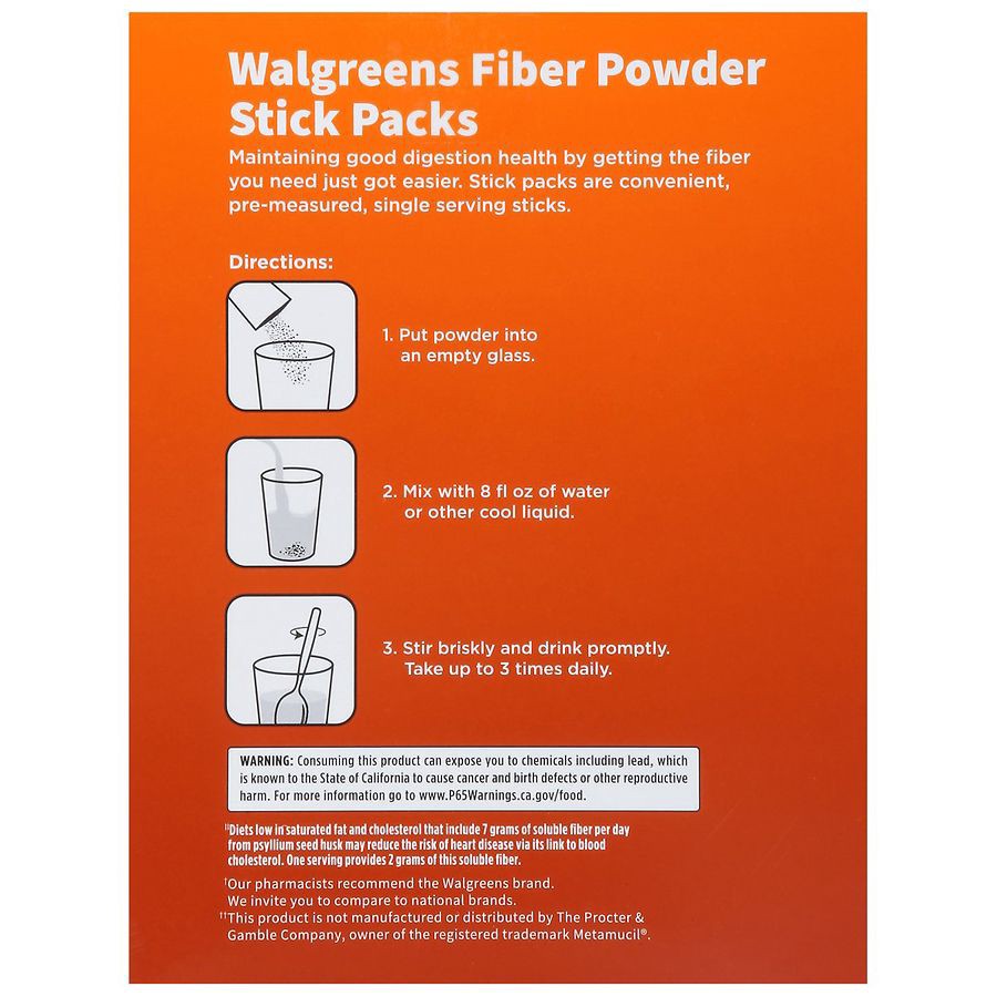 slide 2 of 4, Walgreens Fiber Powder Stick Packs, 44 ct