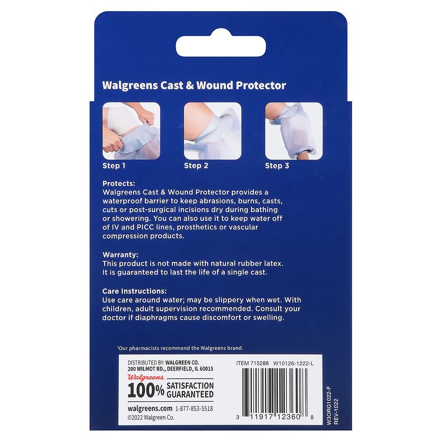 slide 2 of 2, Walgreens Adult Knee or Elbow Cast & Wound Protector, 1 ct