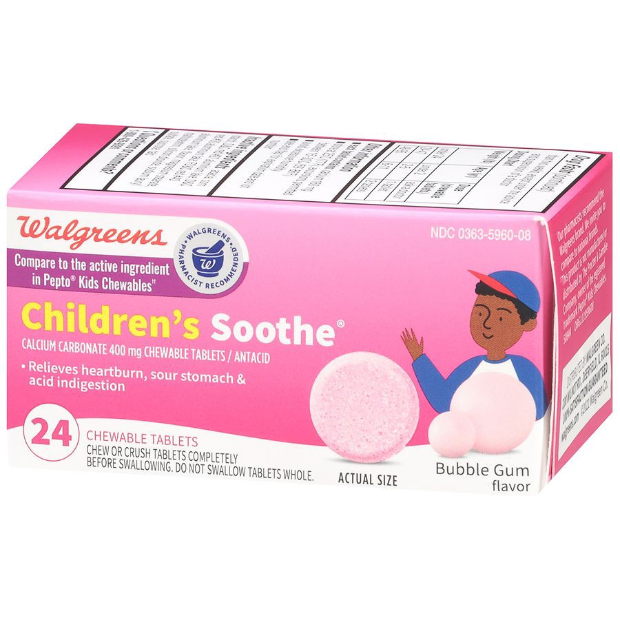 slide 3 of 5, Walgreens Children's Soothe Chewable Antacid Tablets, 24 ct