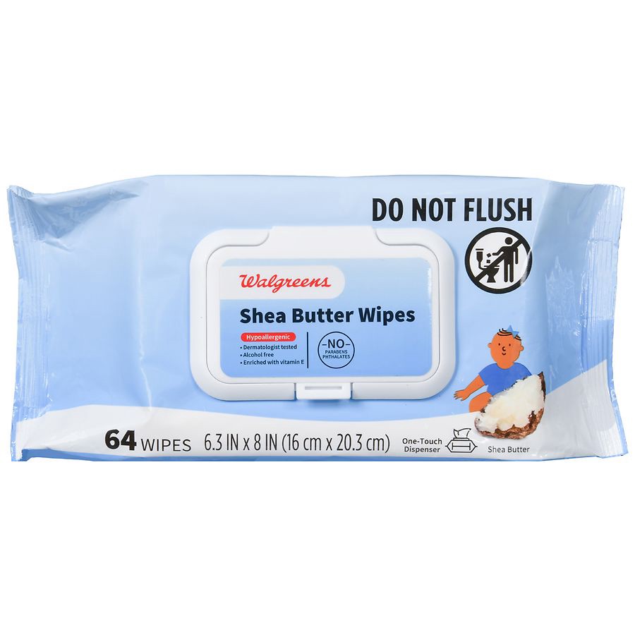 slide 3 of 5, Walgreens Shea Butter Wipes, 64 ct