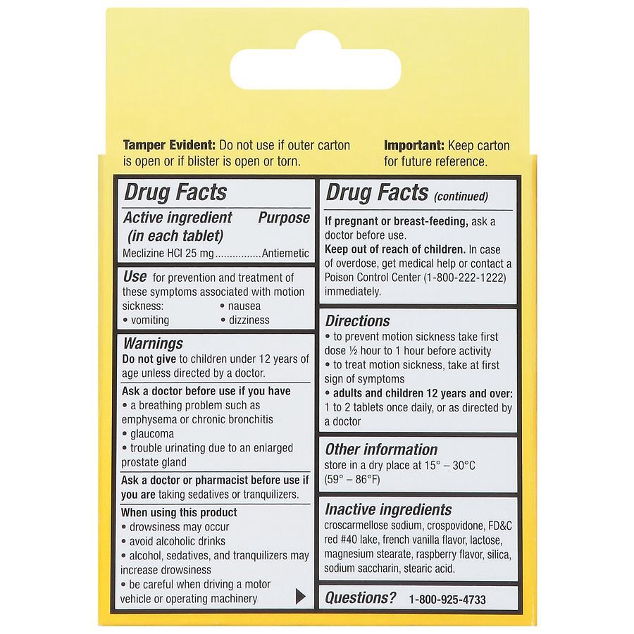 slide 3 of 3, Walgreens Motion Sickness Relief Chewable Tablets Raspberry, 12 ct