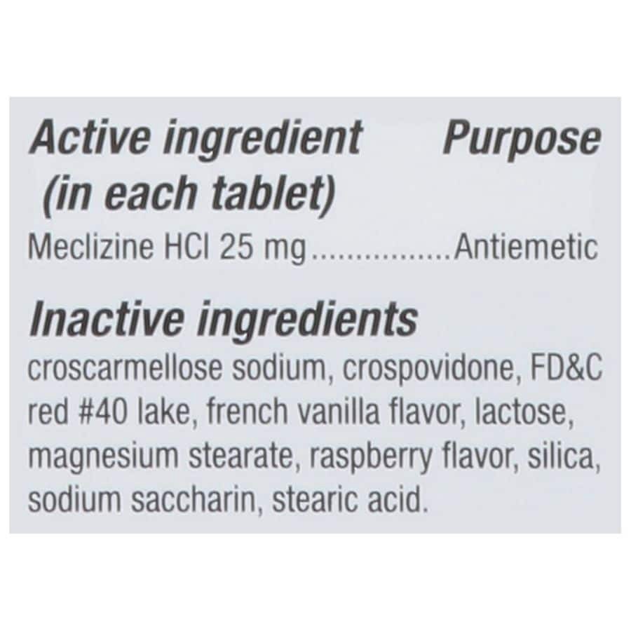slide 2 of 3, Walgreens Motion Sickness Relief Chewable Tablets Raspberry, 12 ct