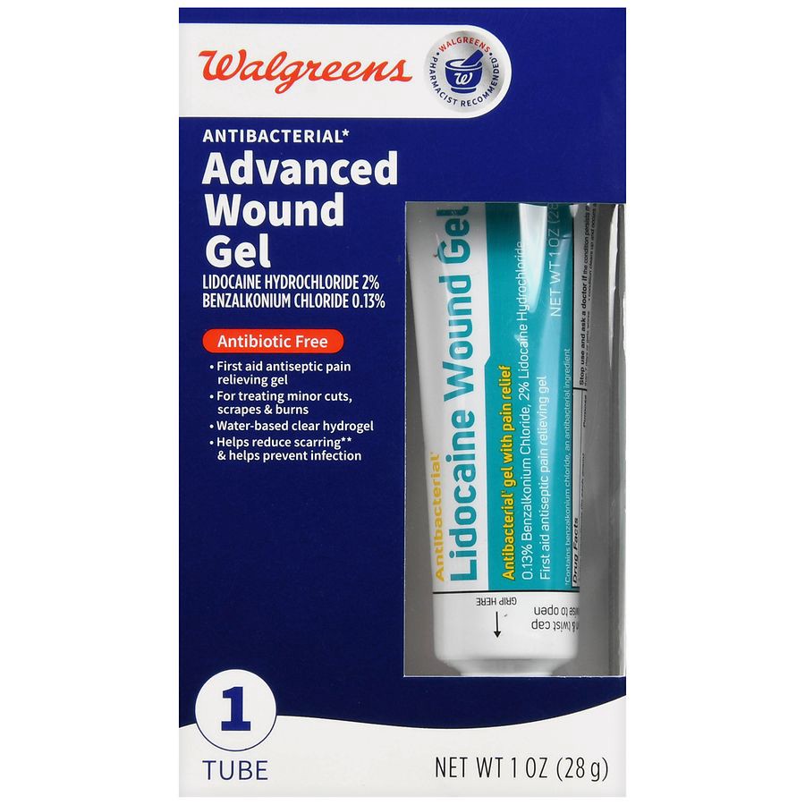 slide 4 of 5, Walgreens Antibacterial Advanced Wound Gel, 1 oz