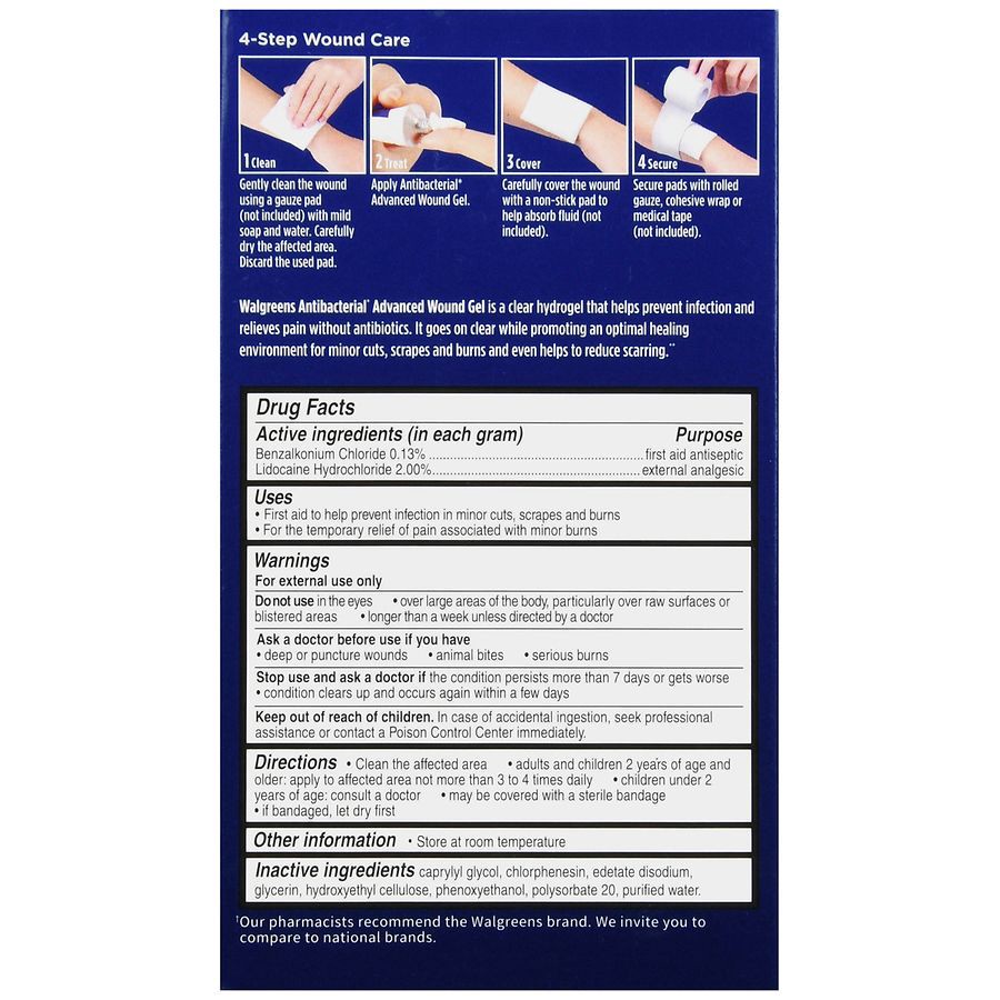 slide 2 of 5, Walgreens Antibacterial Advanced Wound Gel, 1 oz