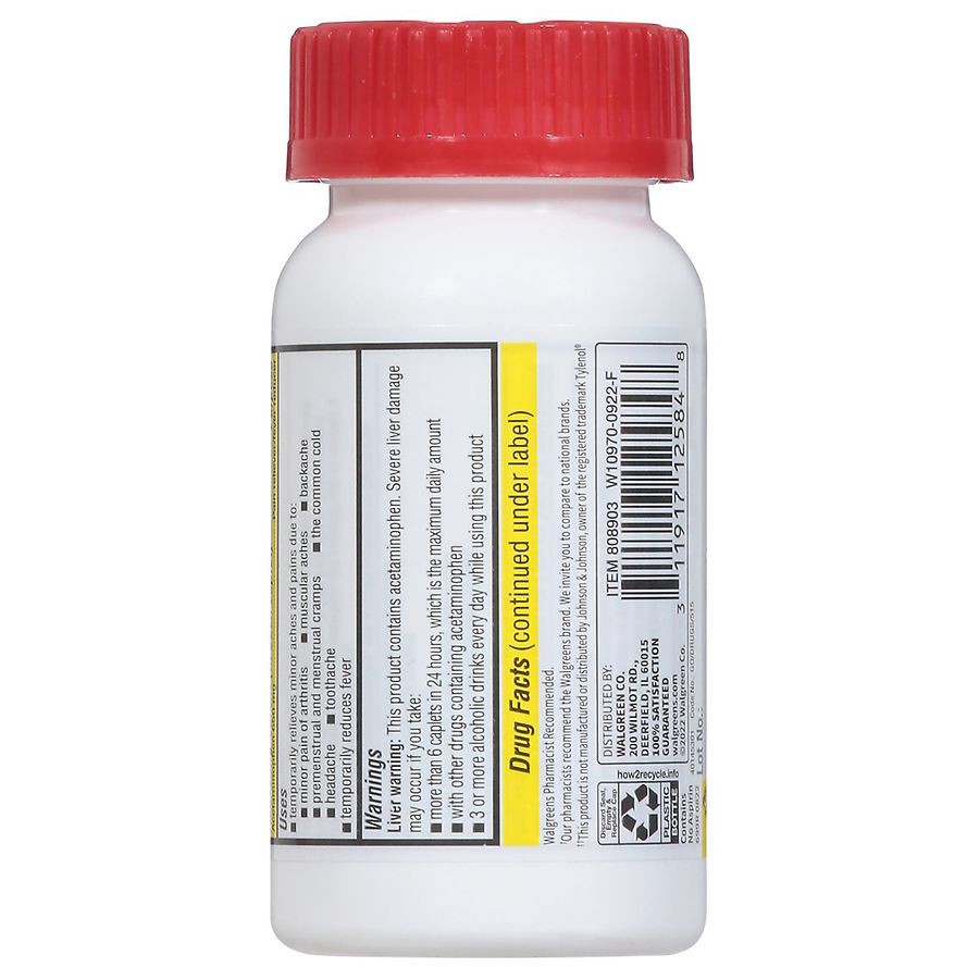 slide 3 of 4, Walgreens Acetaminophen Extended-Release Tablets USP 650 mg, 100 ct