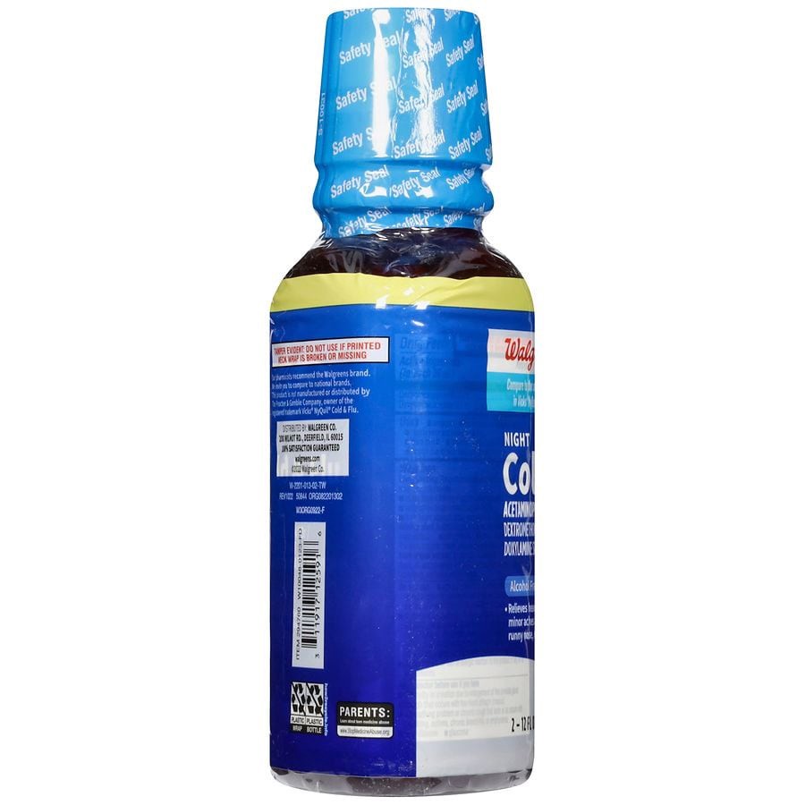 slide 2 of 5, Walgreens Night Cold & Flu Liquid Cherry, 2 ct; 12 fl oz