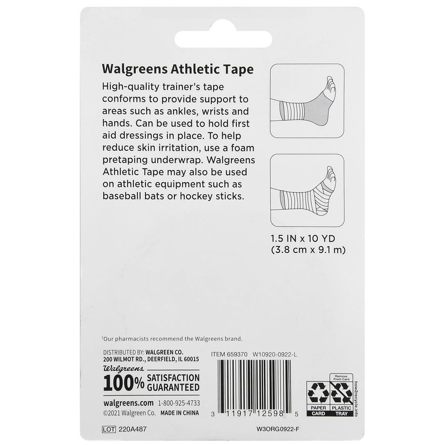 slide 5 of 5, Walgreens Athletic Tape, 1 ct
