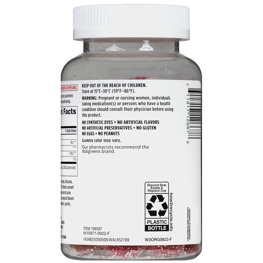 slide 2 of 5, Walgreens Glucose Gummies Natural Blueberry, Raspberry & Strawberry, 60 ct