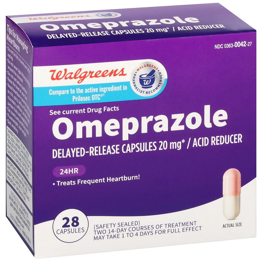 slide 3 of 5, Walgreens Omeprazole Acid Reducer Capsules, 28 ct