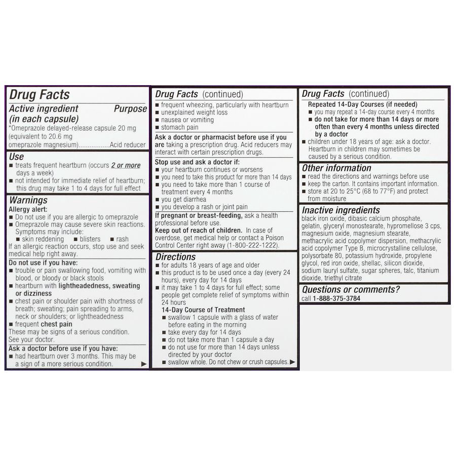 slide 2 of 5, Walgreens Omeprazole Acid Reducer Capsules, 28 ct