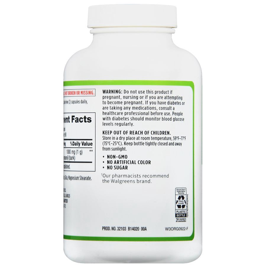 slide 2 of 5, Walgreens Cinnamon 1000 mg Capsules, 180 ct