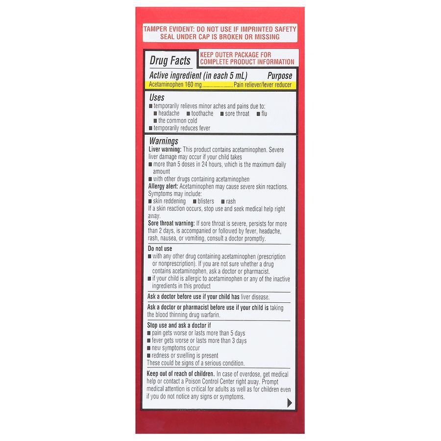 slide 3 of 5, Walgreens Child Pain/Fever Suspension Strawberry, 4 fl oz