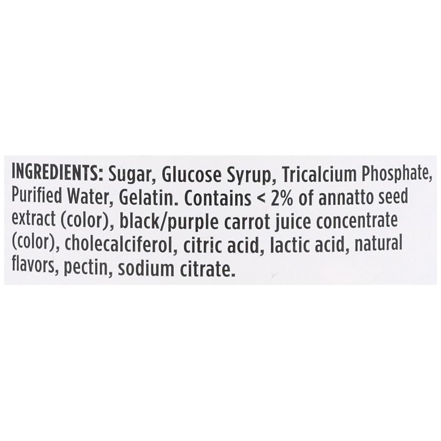 slide 4 of 5, Walgreens Calcium 500 mg + Vitamin D 25 mcg (1000 IU) Gummies Natural Cherry, Orange & Strawberry, 100 ct
