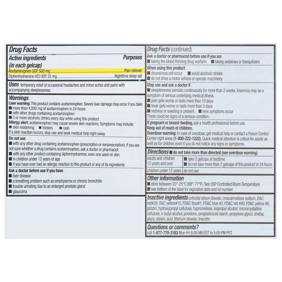 slide 4 of 4, Walgreens Pain Reliever Extra Strength PM Quickgel EZ Open, 125 ct