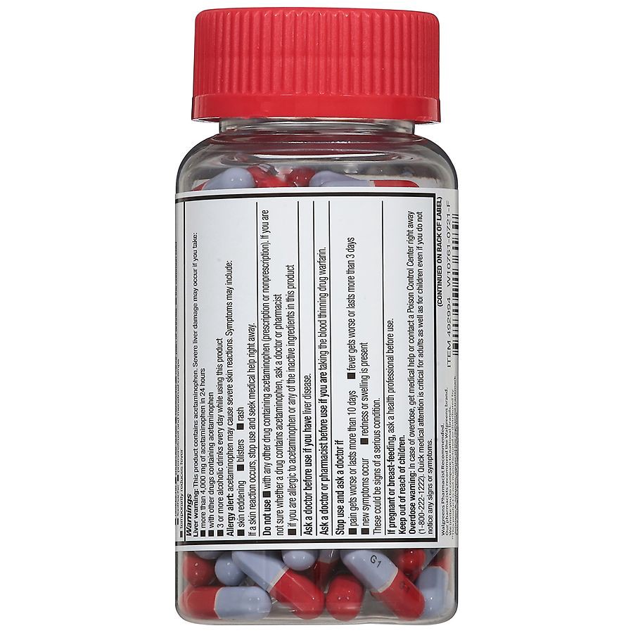 slide 3 of 5, Walgreens Pain Reliever Extra Strength Easy Open Rapid Release Gelcaps, 150 ct