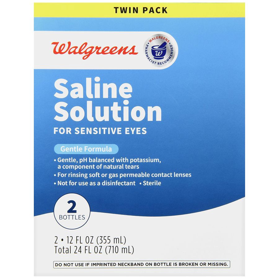 slide 2 of 5, Walgreens Sterile Saline Solution, 2 ct; 12 fl oz