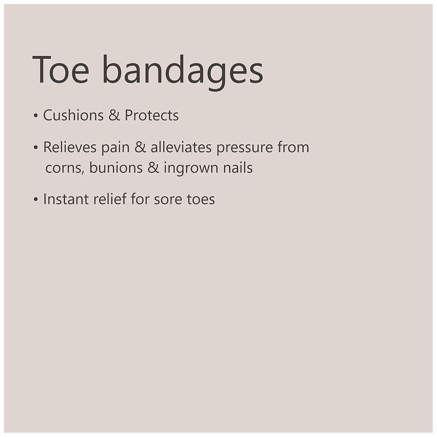 slide 5 of 5, Walgreens Toe Bandages, 3 ct