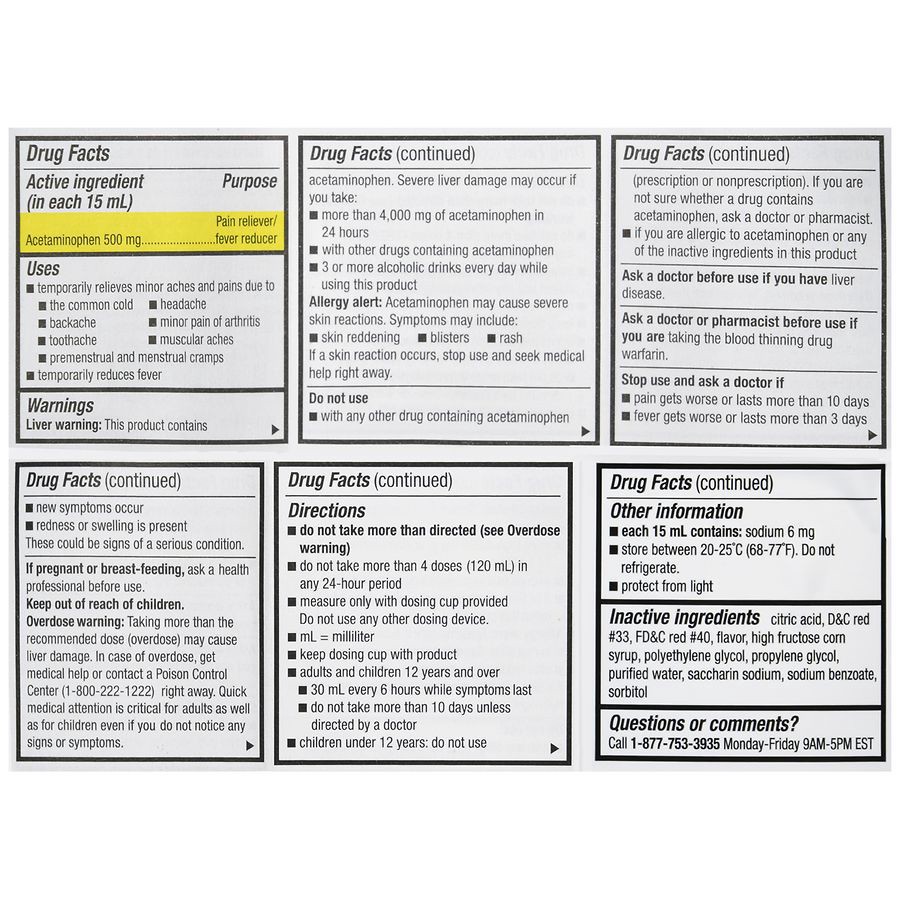 slide 5 of 5, (Max 3) Walgreens Adult Pain Reliever Cherry Flavor Liquid, 8 oz