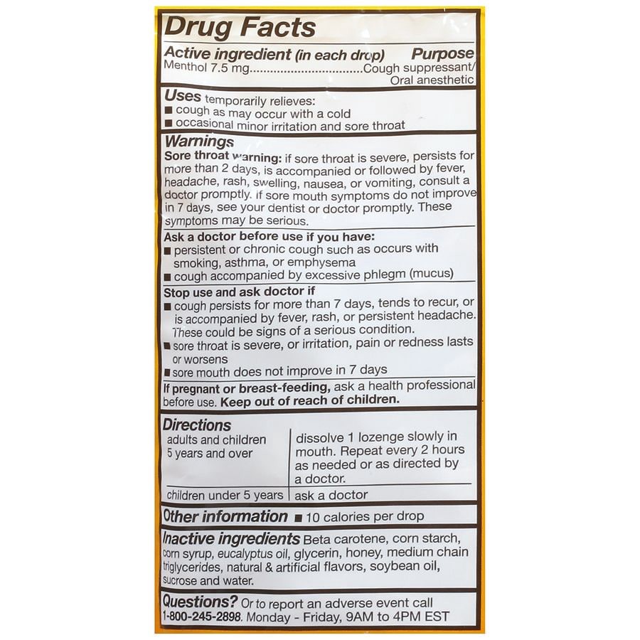 slide 5 of 5, Walgreens Honey Lemon Flavor Cough Drops, 200 ct