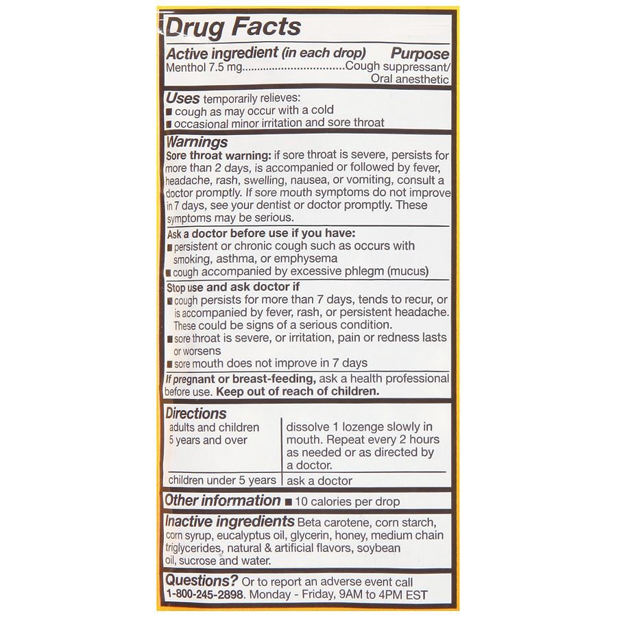 slide 3 of 5, Walgreens Honey Lemon Flavored Cough Drops, 30 ct