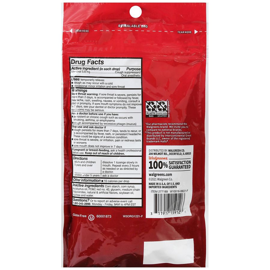 slide 3 of 5, Walgreens Cherry Flavor Cough Drops, 30 ct