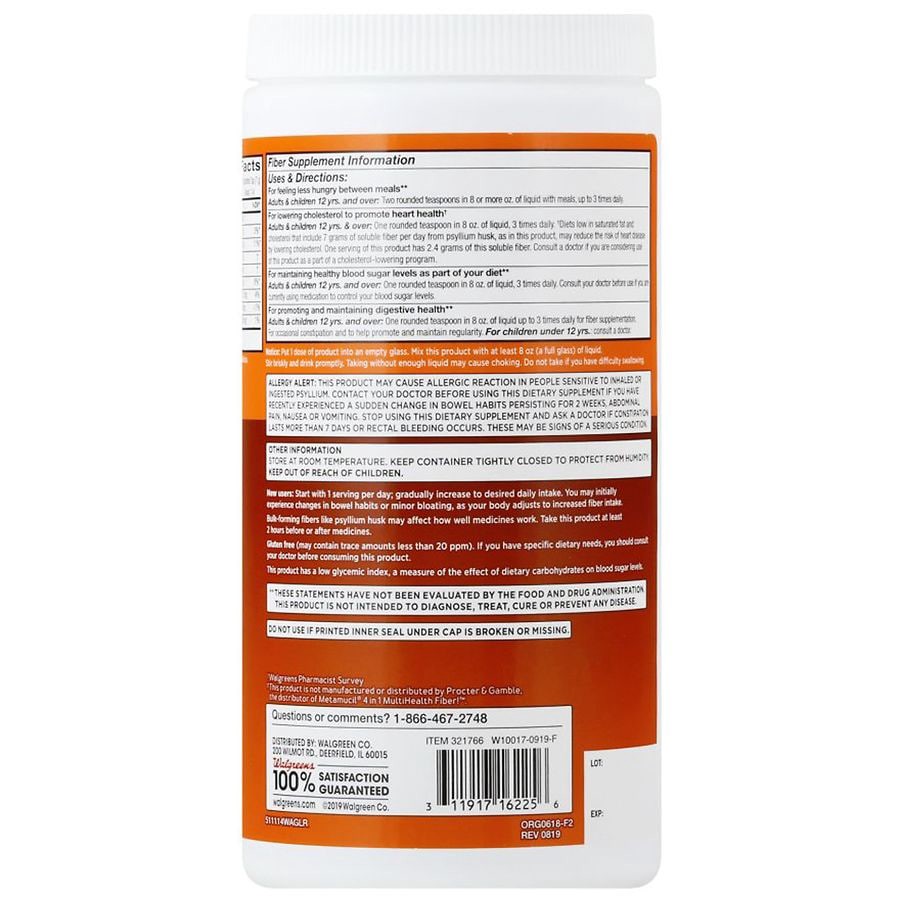 slide 3 of 4, Walgreens Wal-Mucil Fiber Supplement, 29 oz
