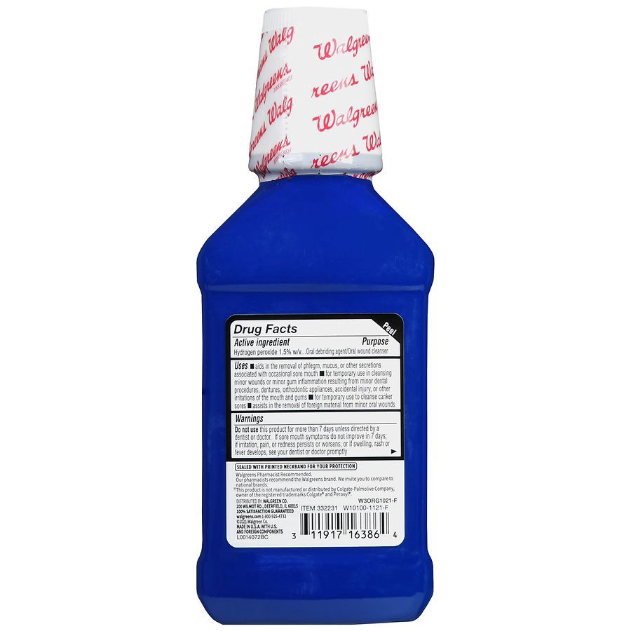 slide 3 of 5, Walgreens Peroxide Mouth Rinse, 8 fl oz